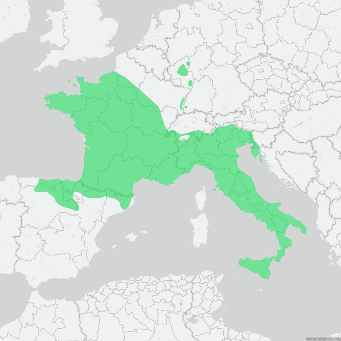 Range map for Western Green Lizard