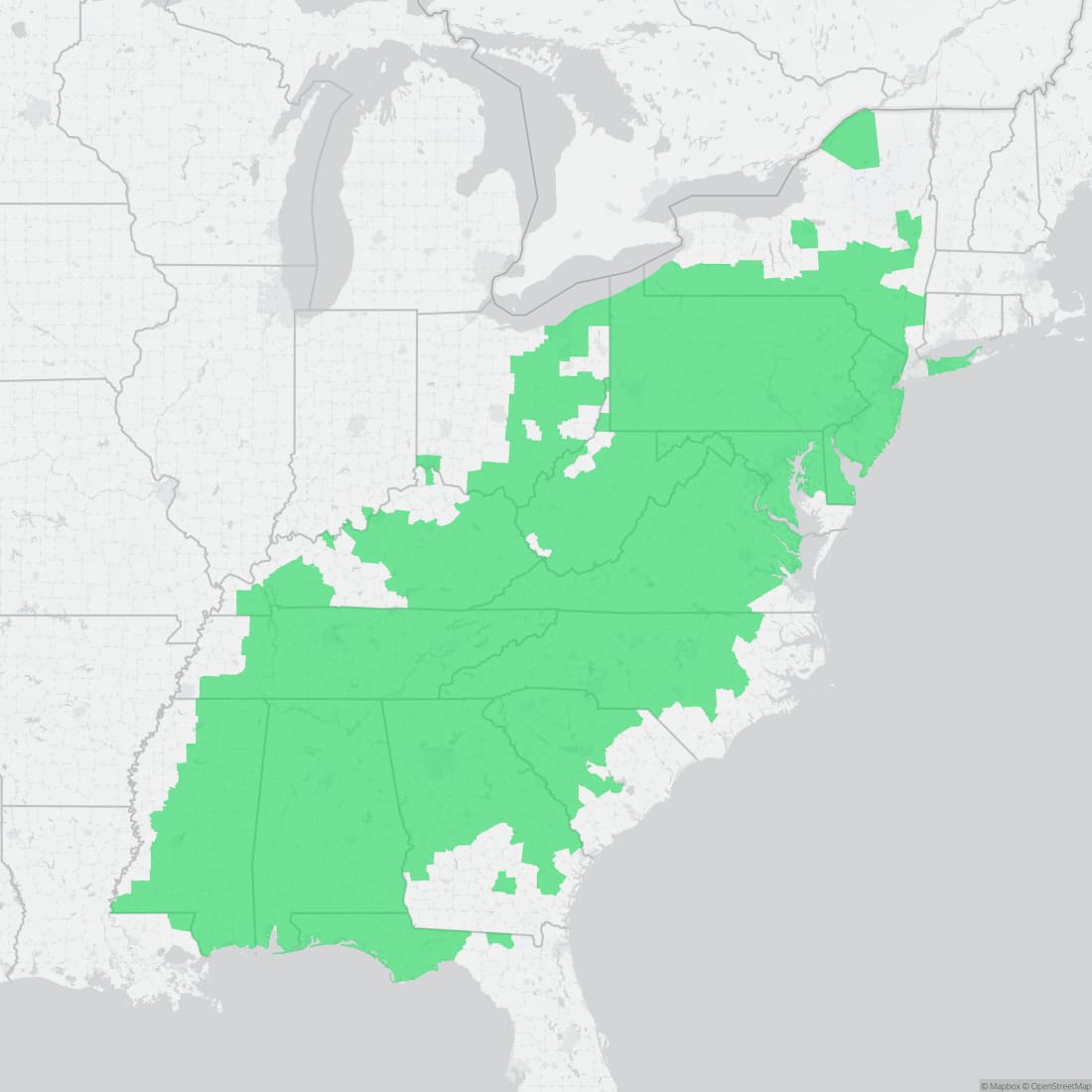 Range map for Red Salamander