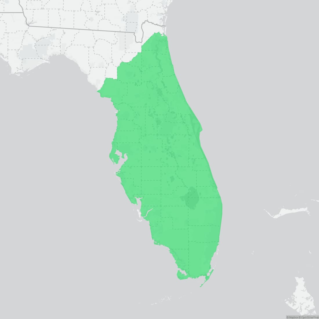Range map for Southern Dwarf Siren