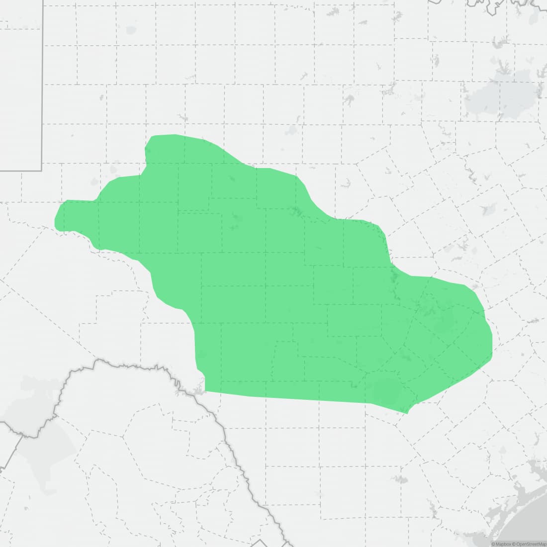 Range map for Plateau Earless Lizard