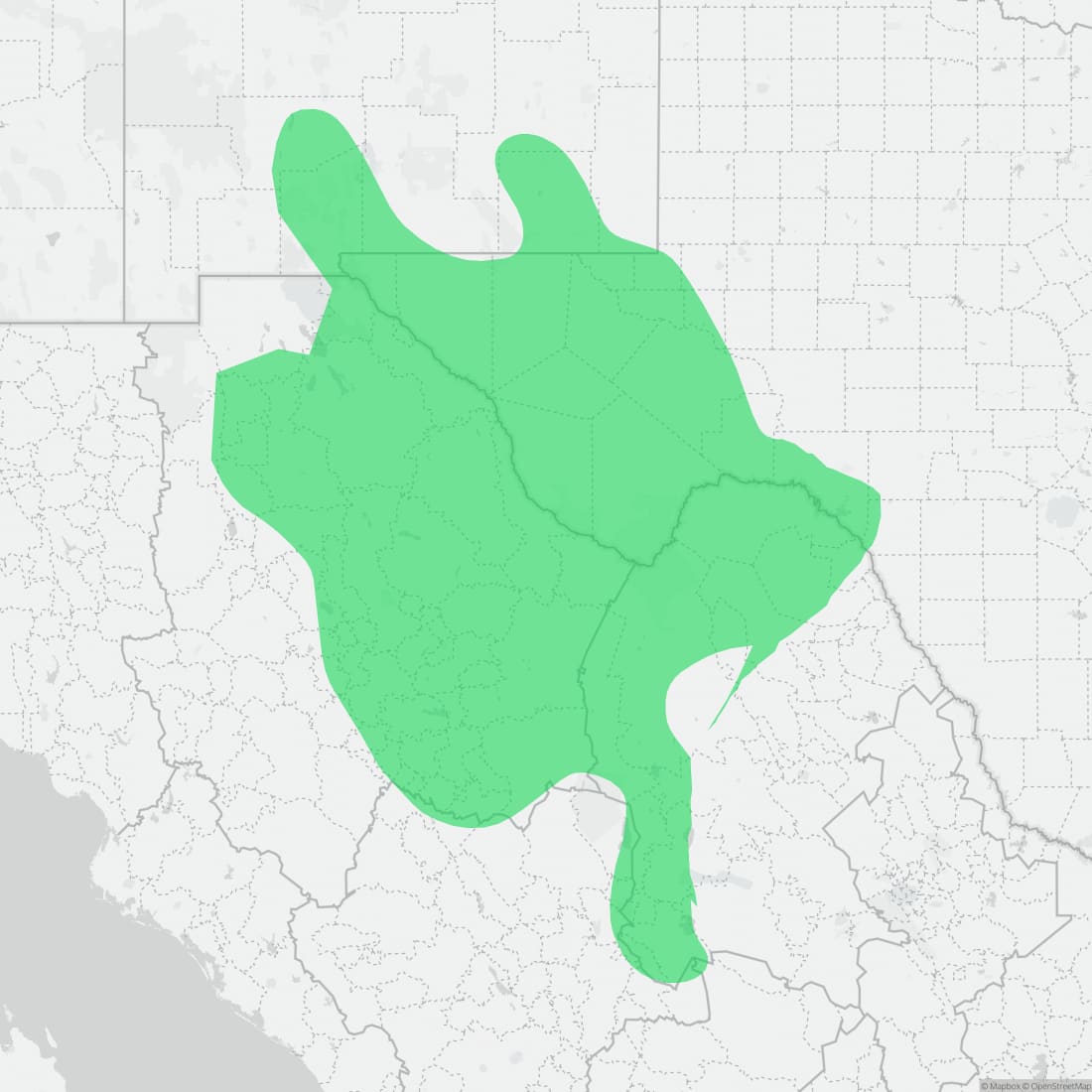 Range map for Trans-pecos Blindsnake