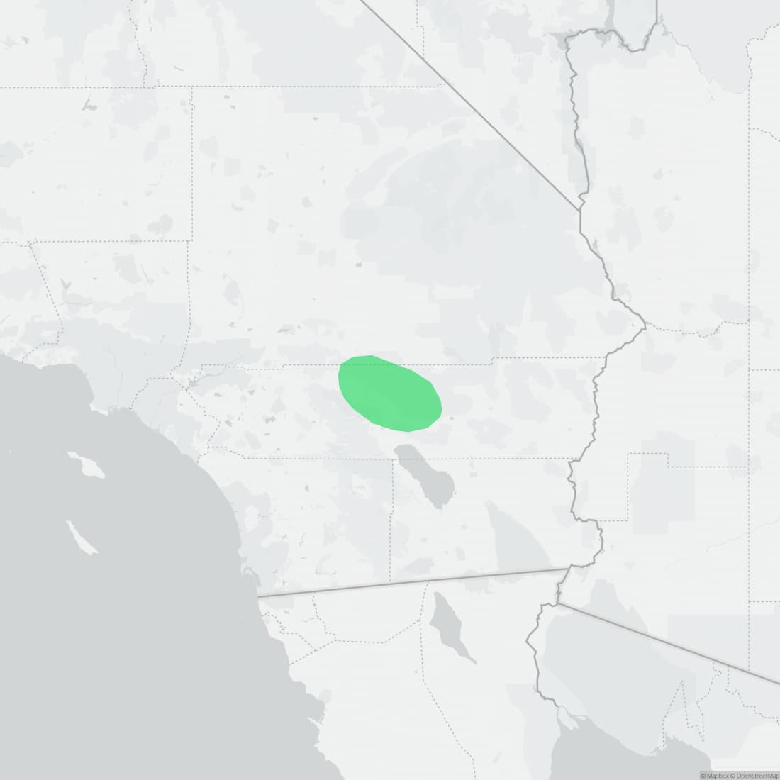Range map for Coachella Valley Fringe-toed Lizard