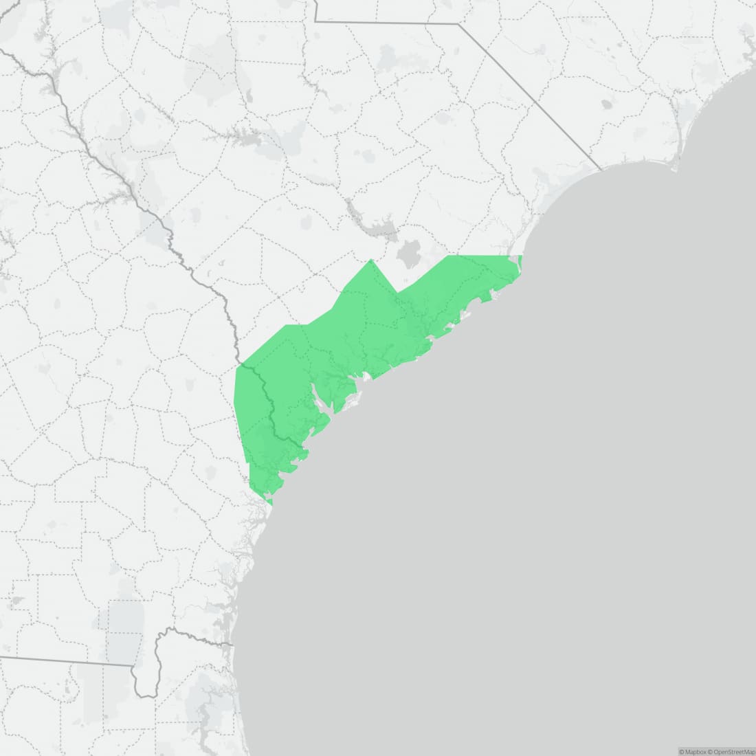 Range map for South Carolina Slimy Salamander