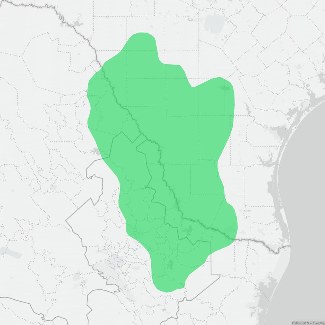 Range map for Reticulate Collared Lizard