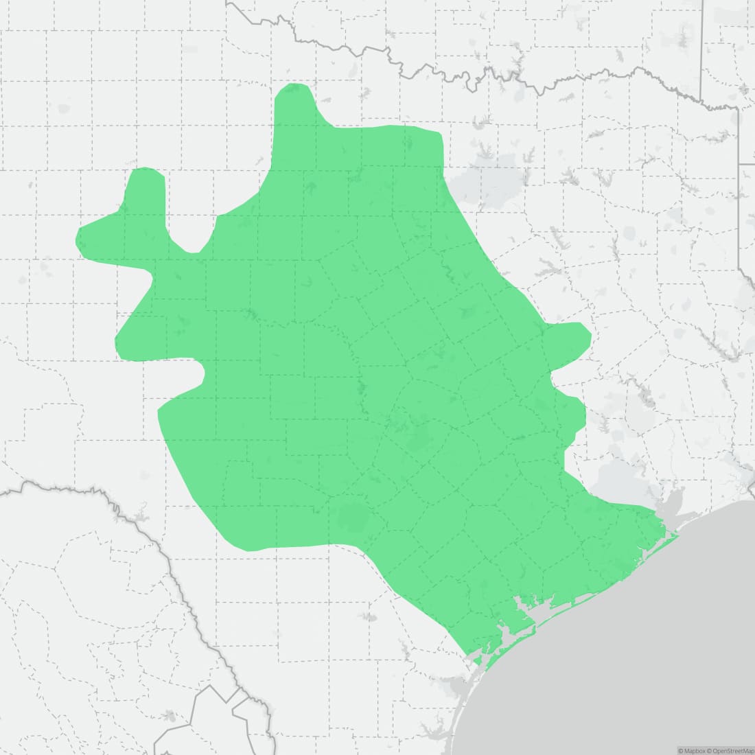 Range map for Texas Cooter