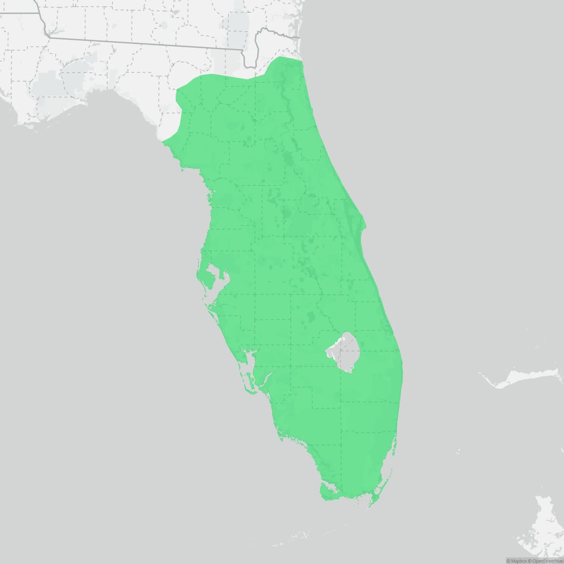 Range map for Peninsular Cooter