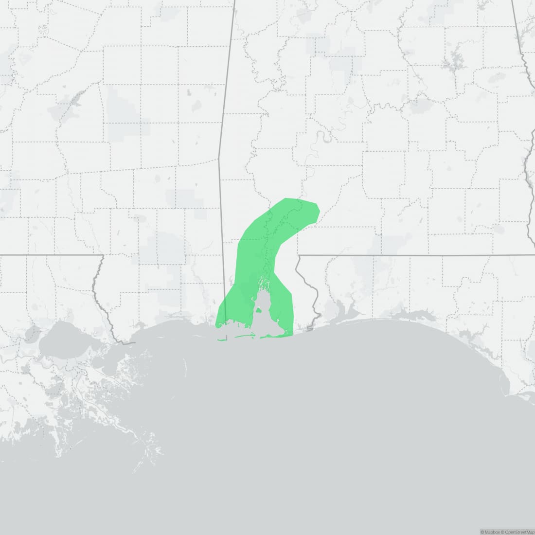 Range map for Alabama Red-bellied Cooter