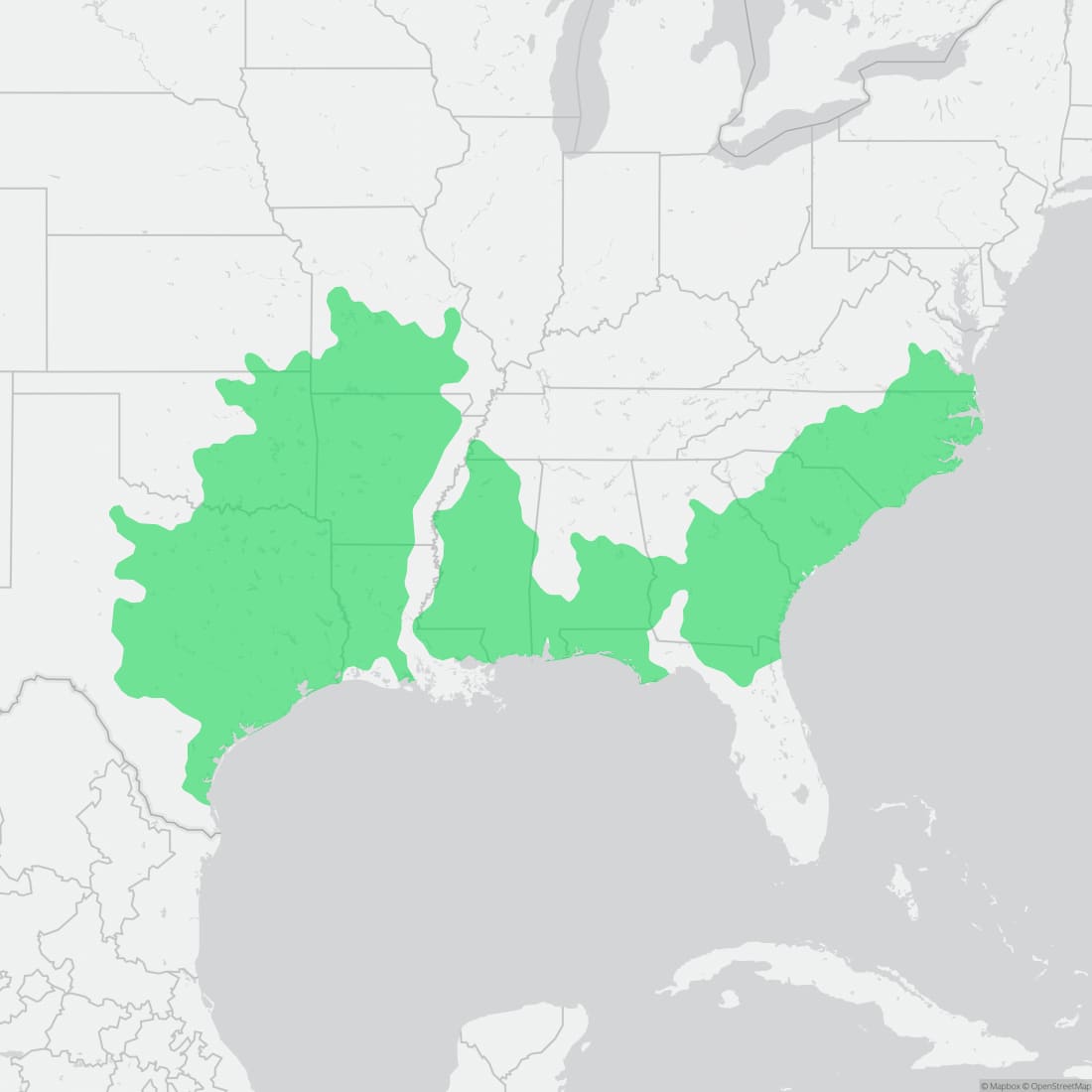 Range map for Rough Earthsnake