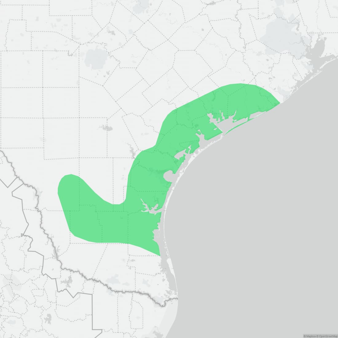 Range map for Texas Scarletsnake