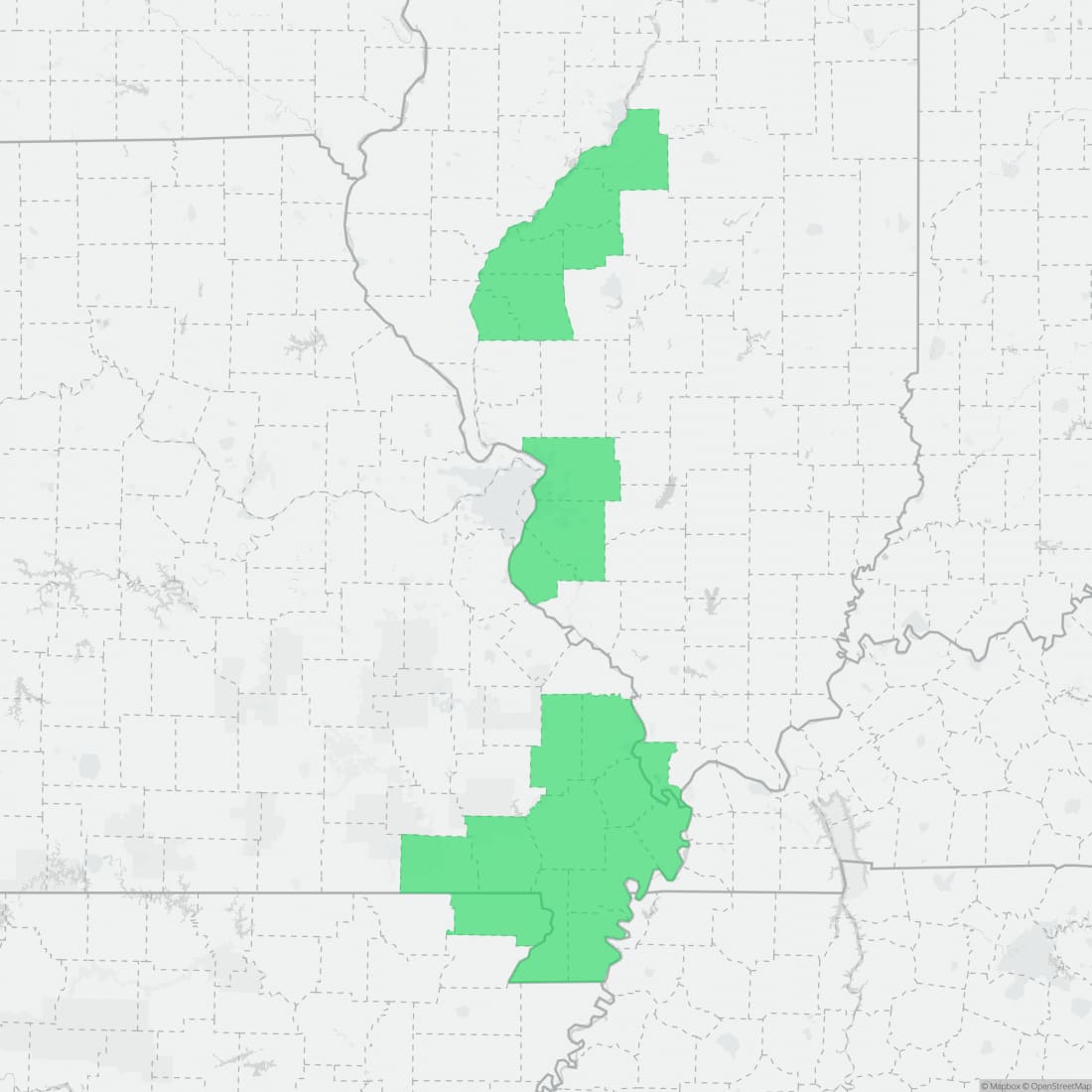 Range map for Illinois Chorus Frog