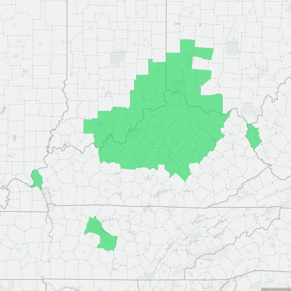 Range map for Streamside Salamander