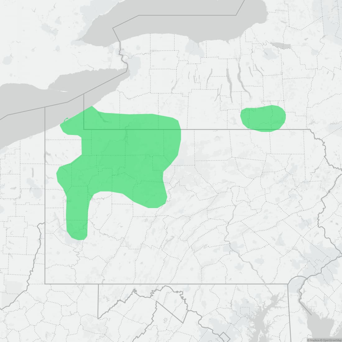 Range map for Short-headed Garter Snake