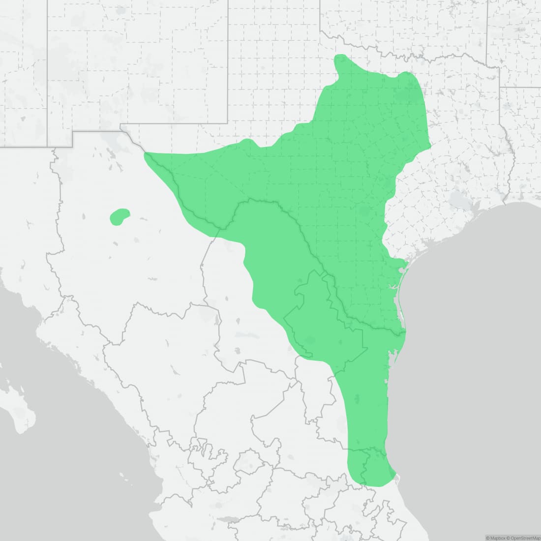 Range map for Four-lined Skink
