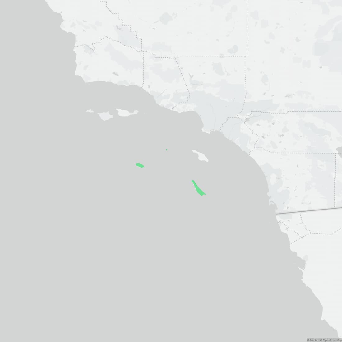 Range map for Island Night Lizard