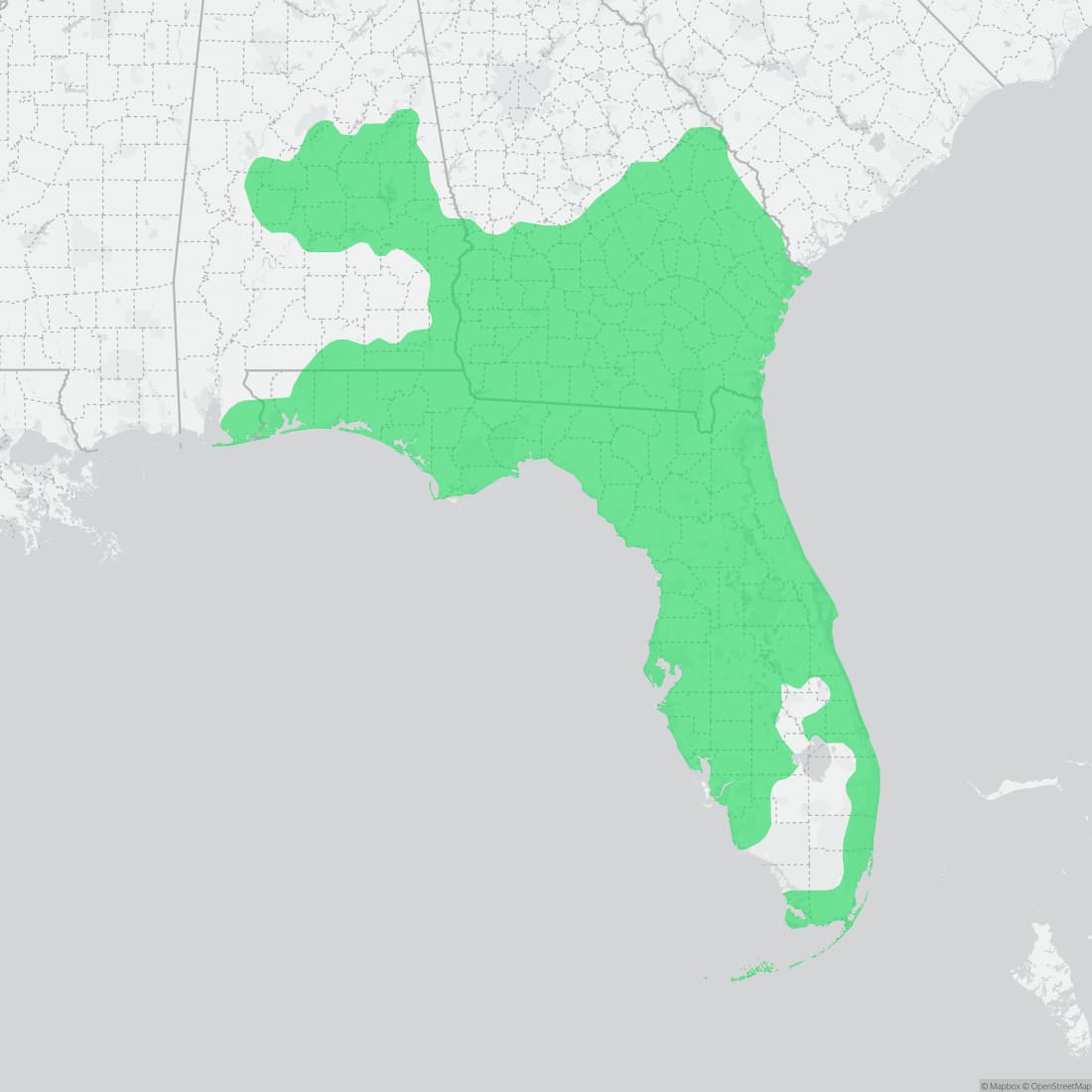 Range map for Mole Skink