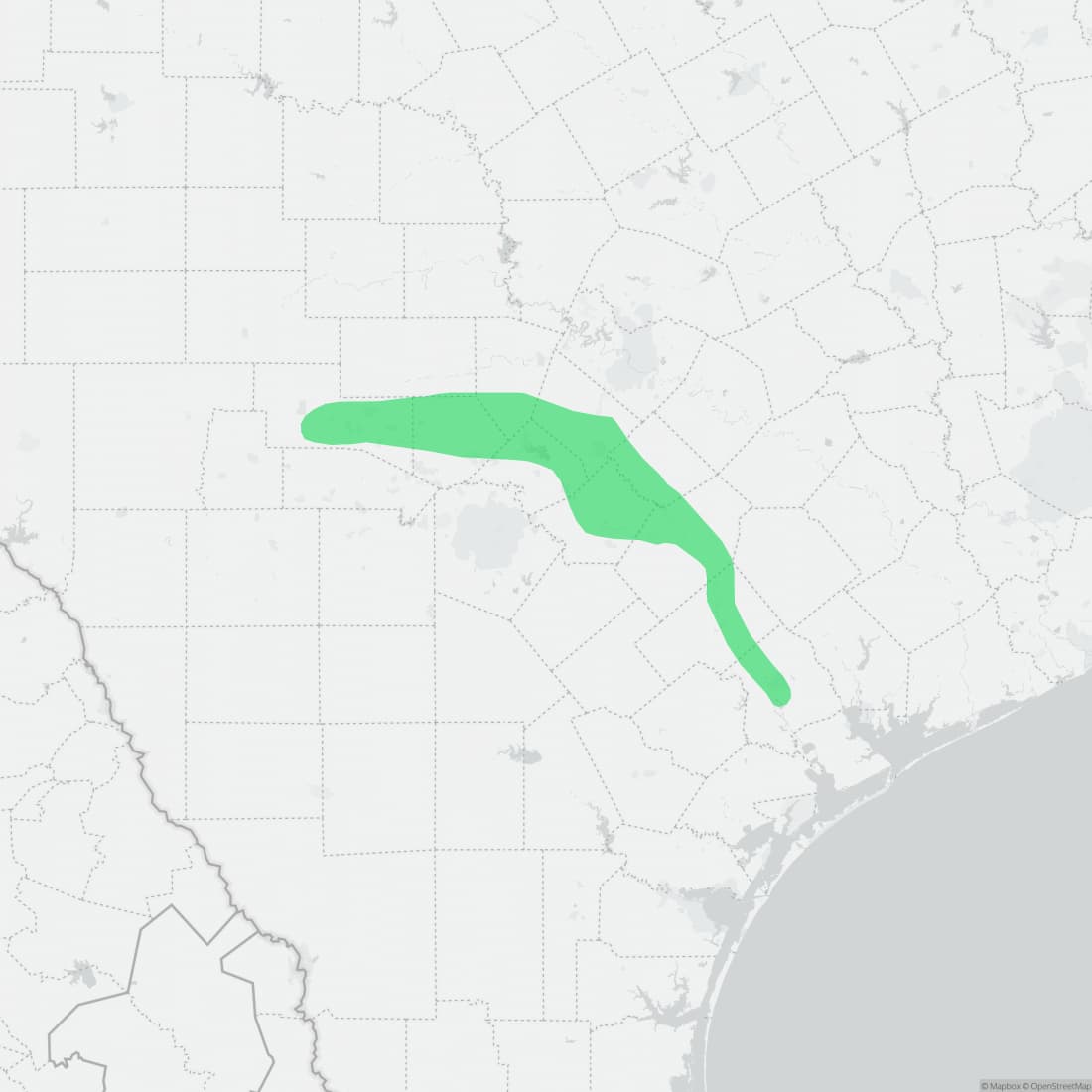 Range map for Cagle's Map Turtle