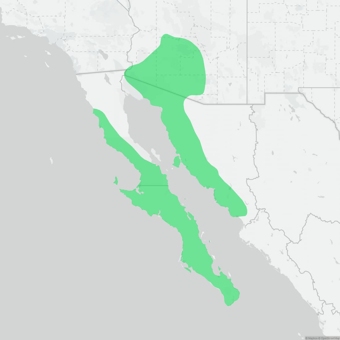 Range map for Banded Sand Snake