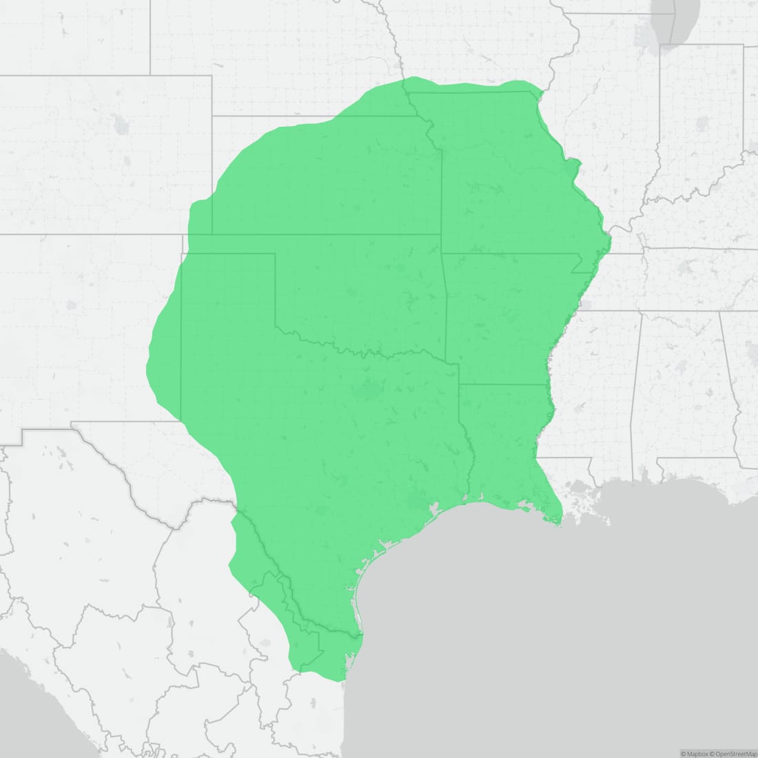 Range map for Speckled Kingsnake