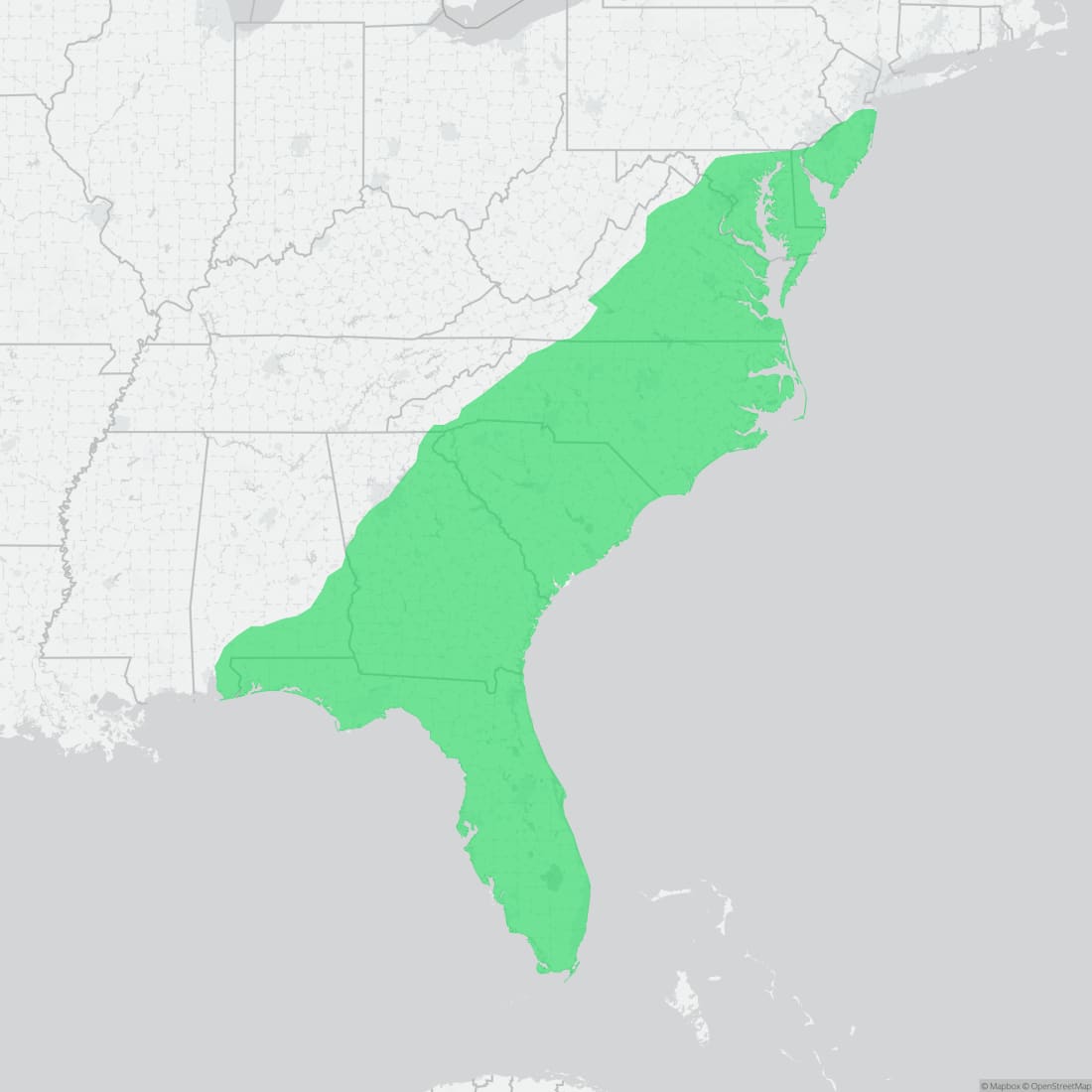 Range map for Eastern Kingsnake