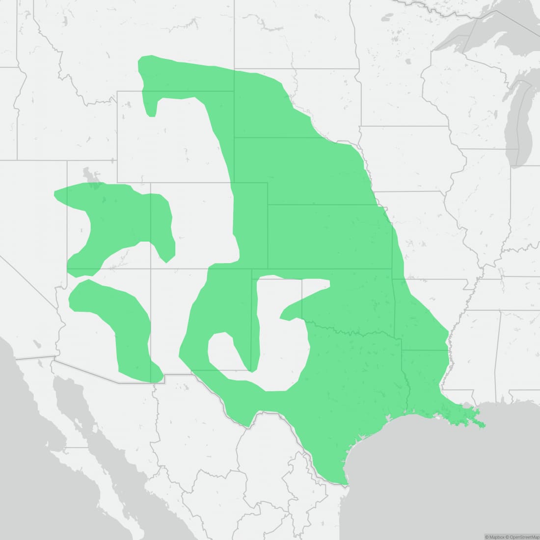 Range map for Western Milksnake