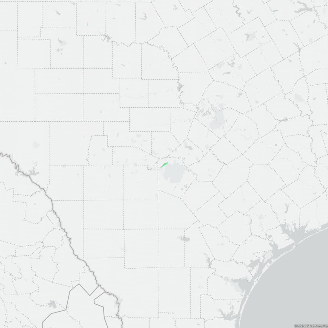 Range map for Texas Salamander