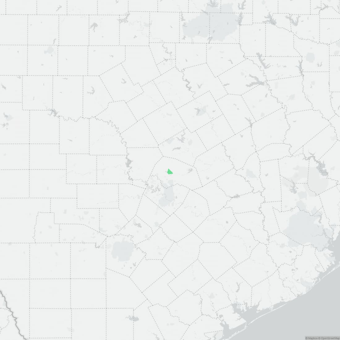 Range map for Georgetown Salamander