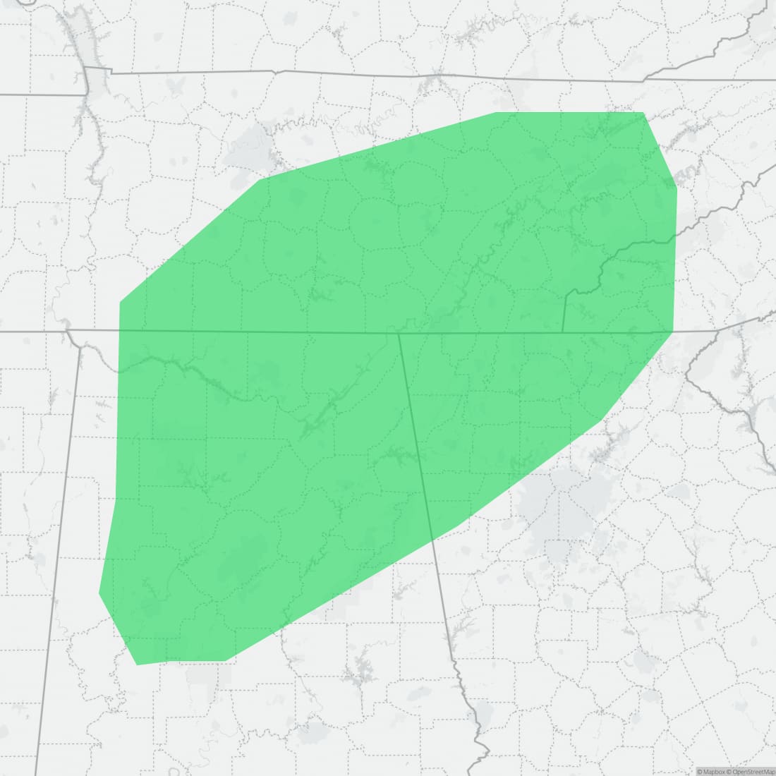 Range map for Brownback Salamander