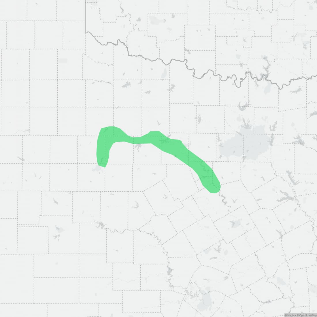 Range map for Brazos River Watersnake