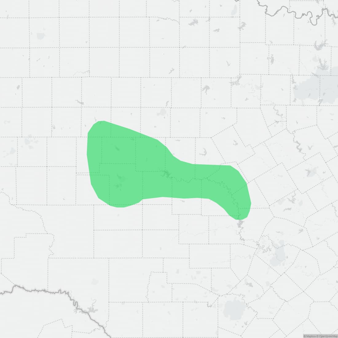 Range map for Concho Watersnake