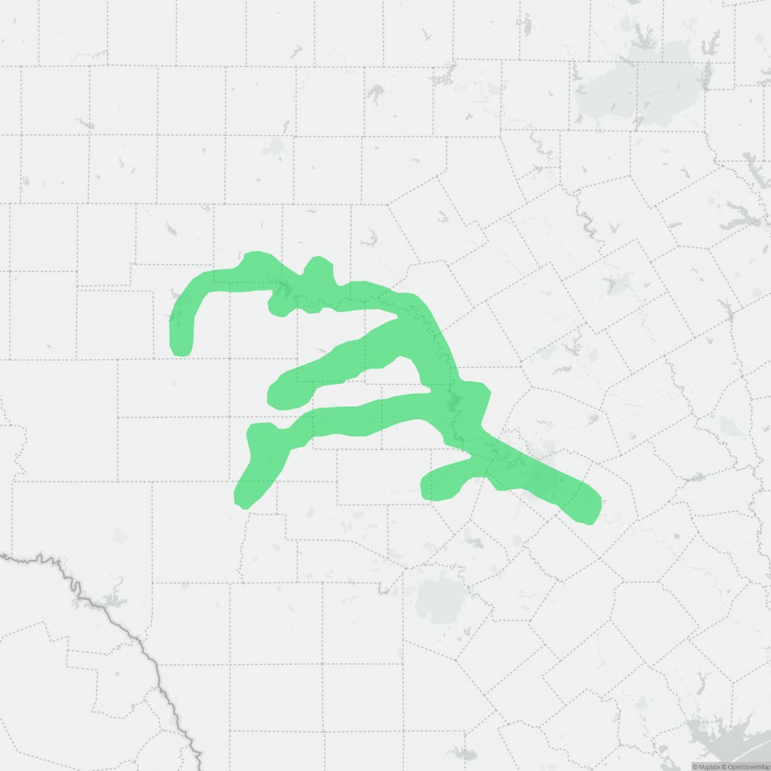 Range map for Texas Map Turtle