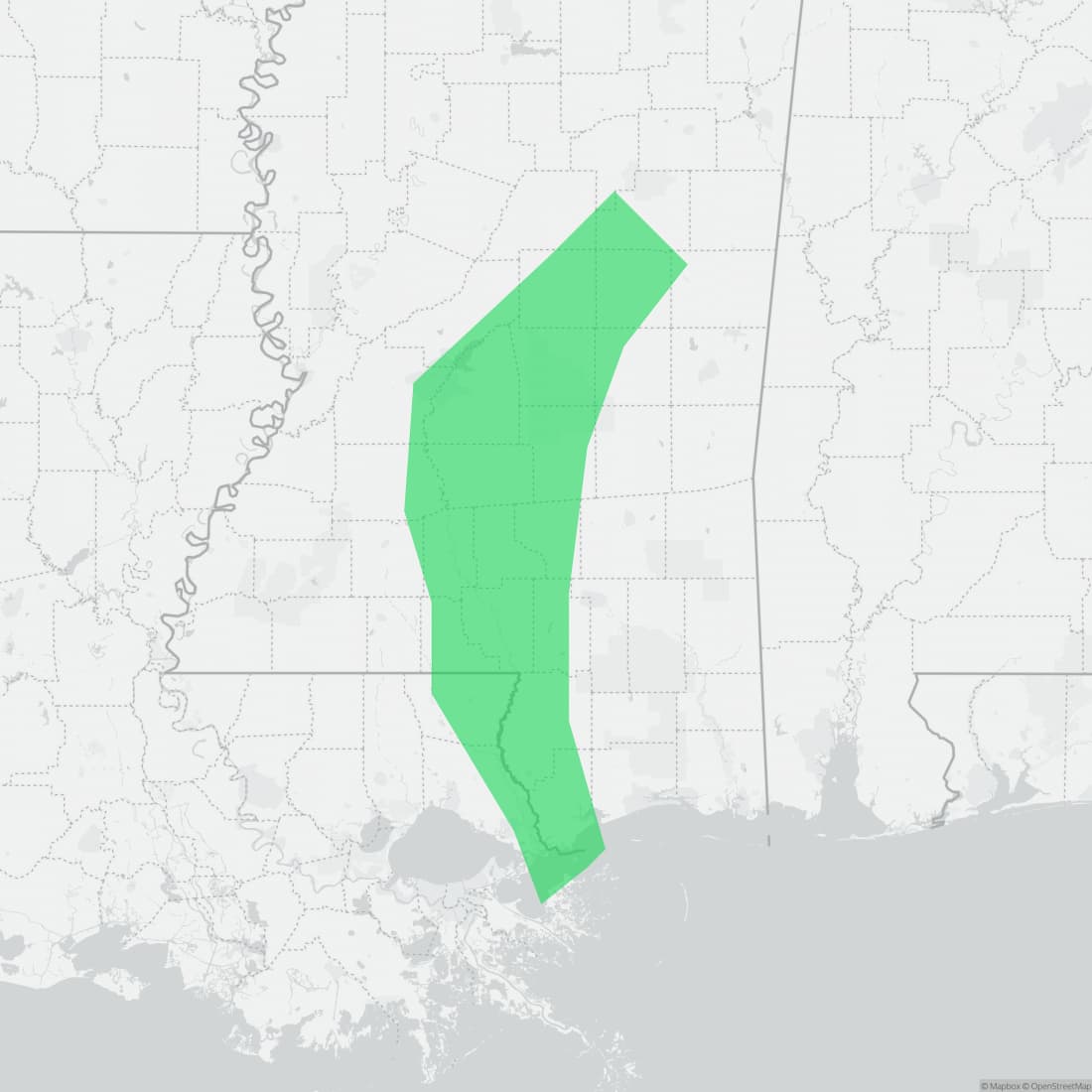 Range map for Pearl River Map Turtle