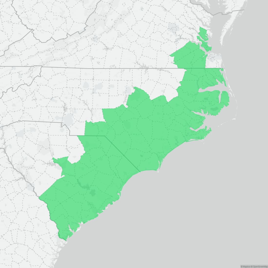 Range map for Mabee's Salamander