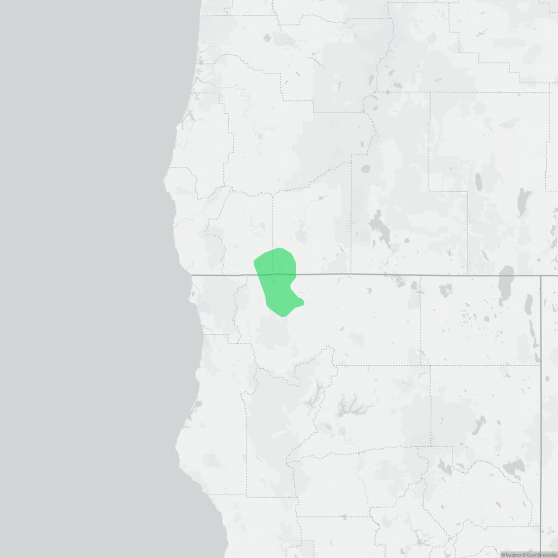 Range map for Siskiyou Mountains Salamander