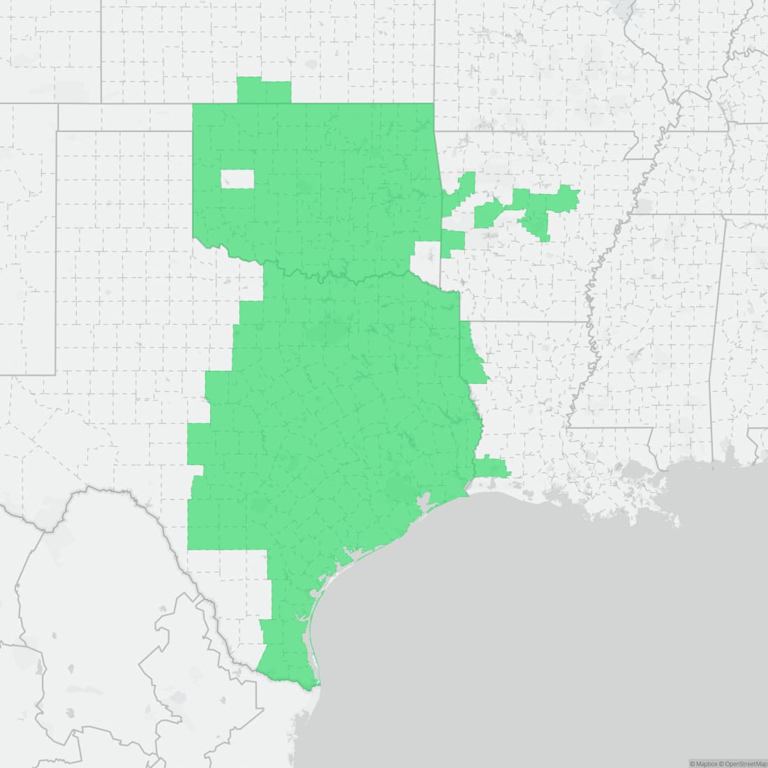 Range map for Strecker's Chorus Frog