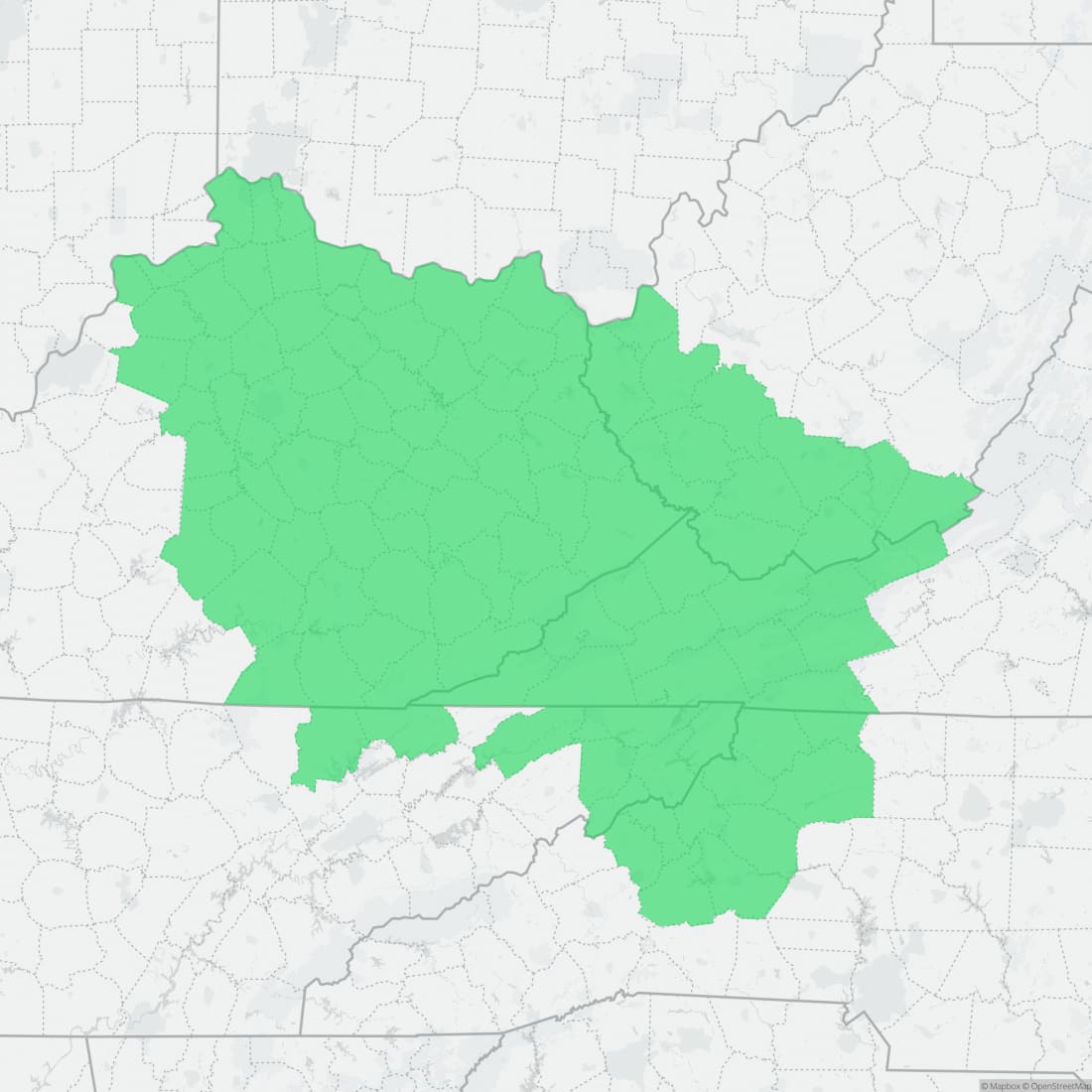 Range map for Ravine Salamander