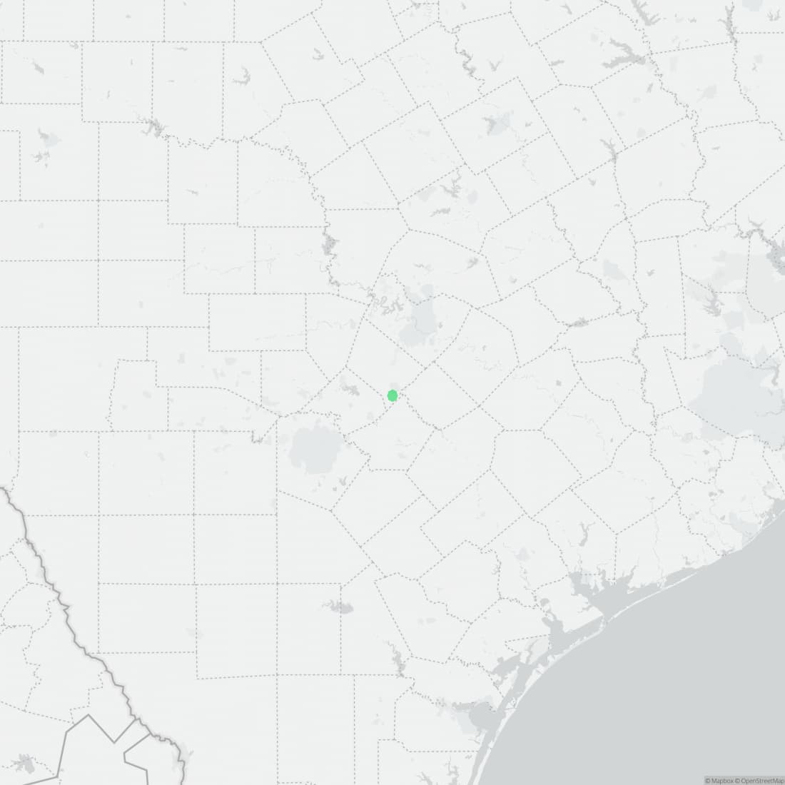 Range map for San Marcos Salamander
