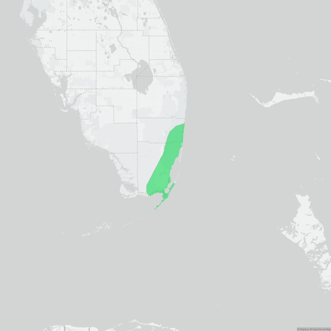 Range map for Rim Rock Crowned Snake