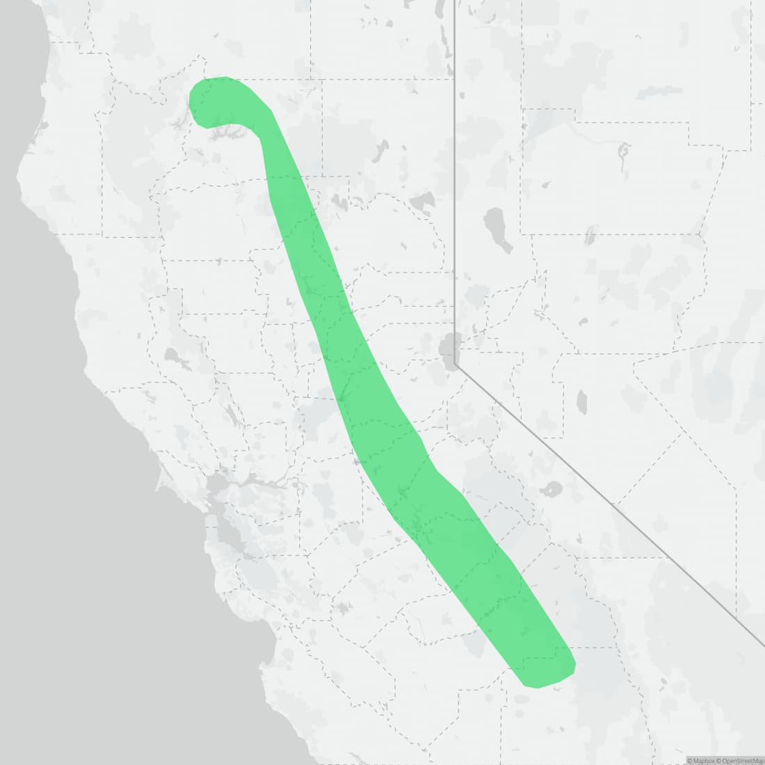 Range map for Sierra Newt