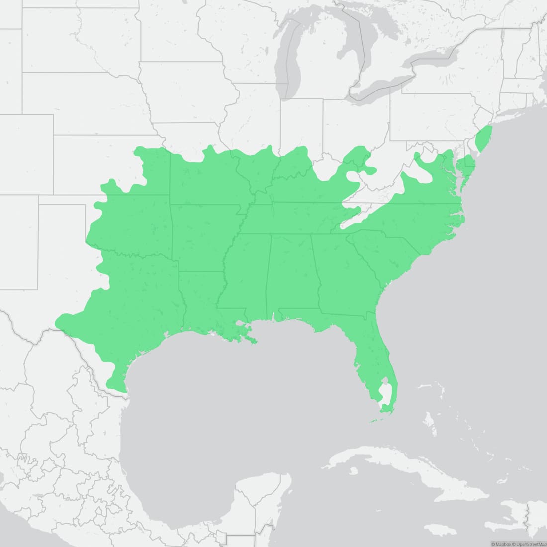 Range map for Little Brown Skink