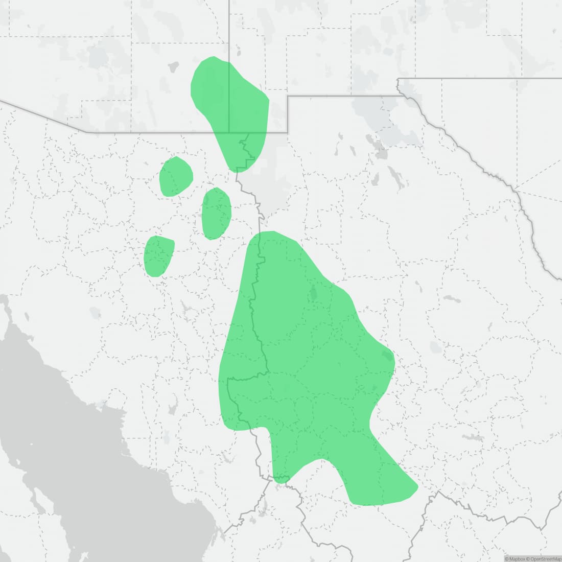 Range map for Striped Plateau Lizard