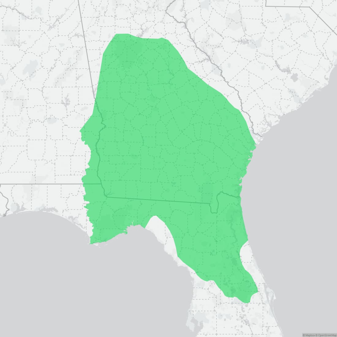 Range map for Loggerhead Musk Turtle