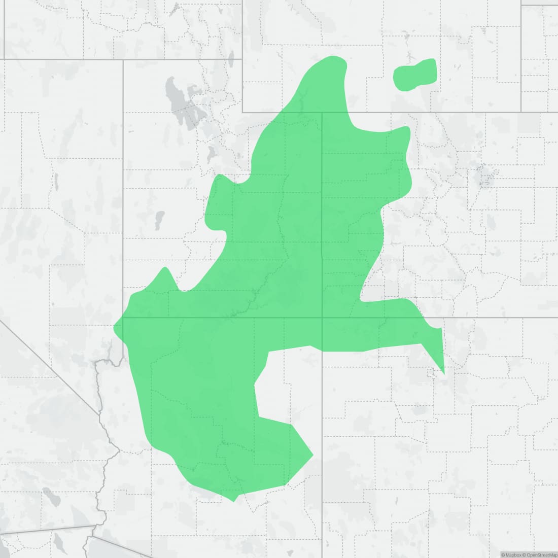 Range map for Plateau Fence Lizard