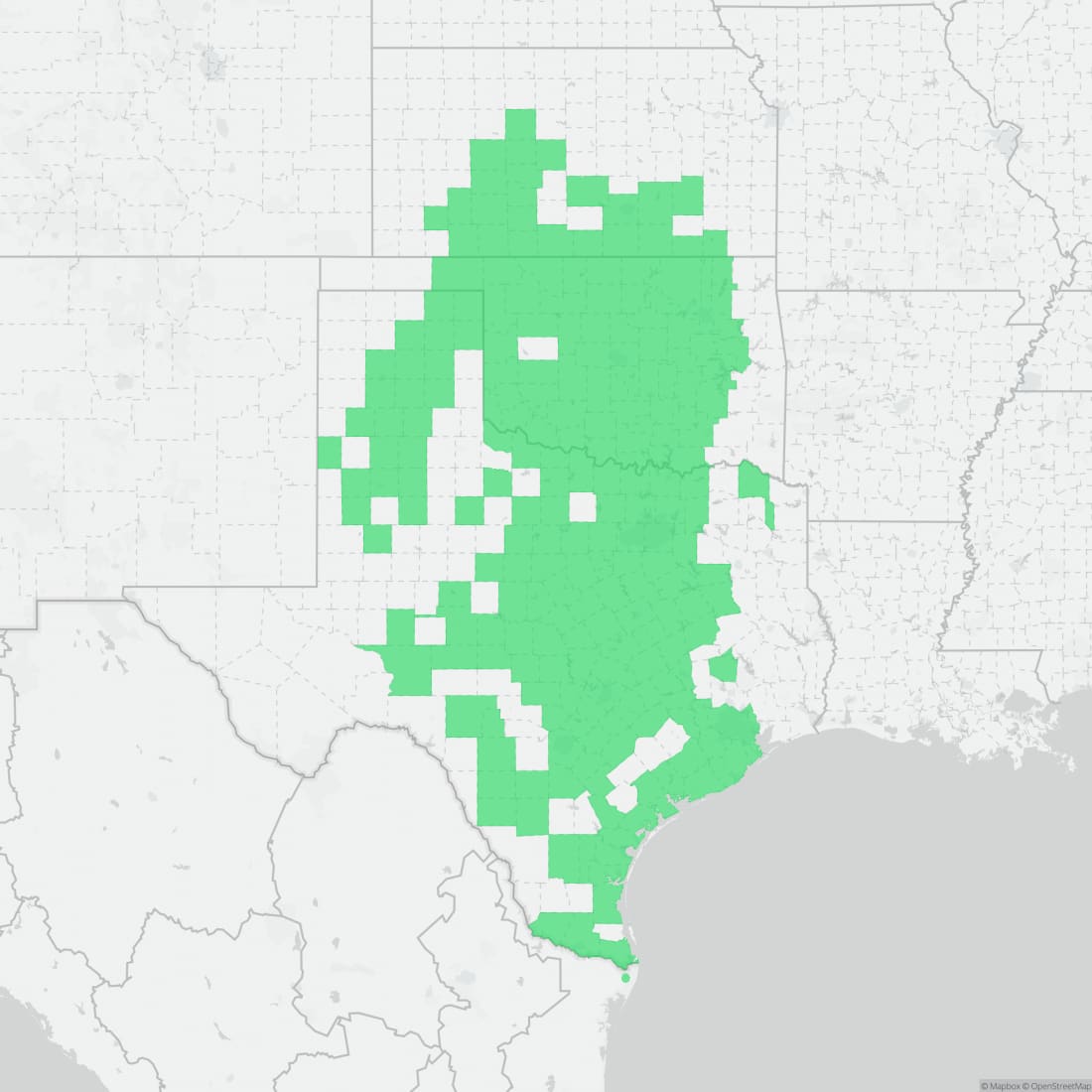 Range map for Spotted Chorus Frog