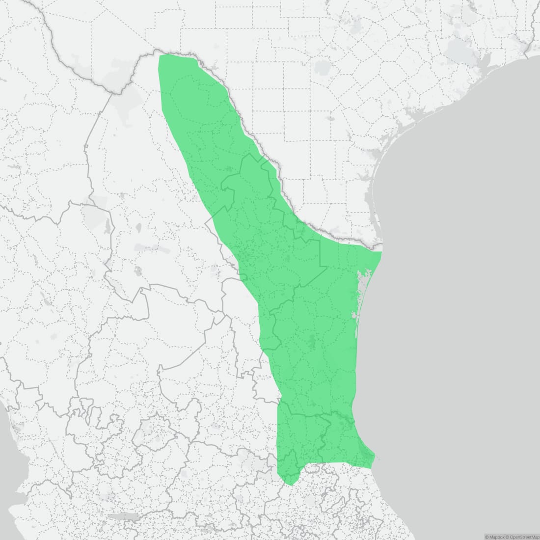 Range map for Tamaulipan Milksnake