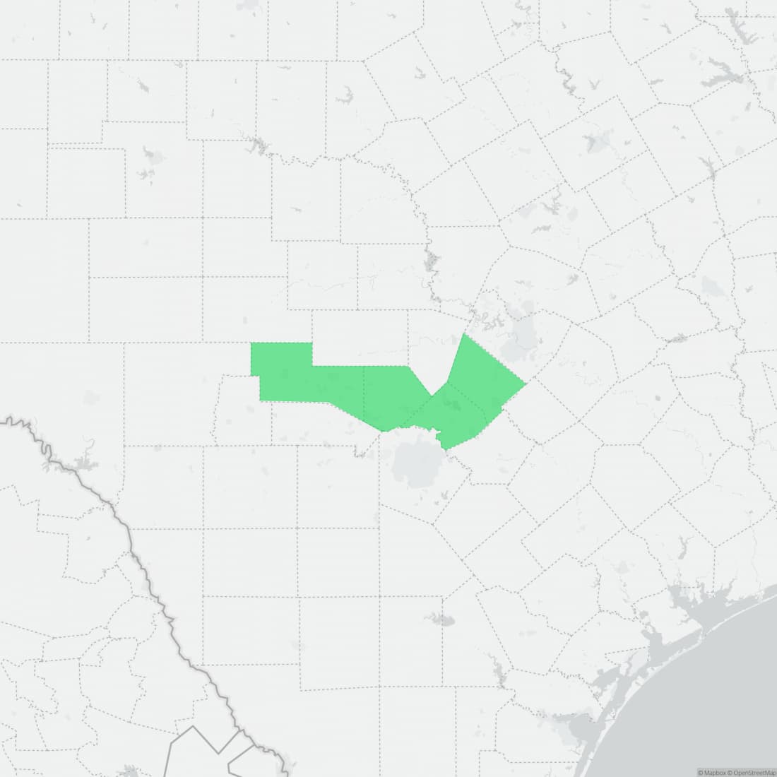Range map for Cascade Caverns Salamander