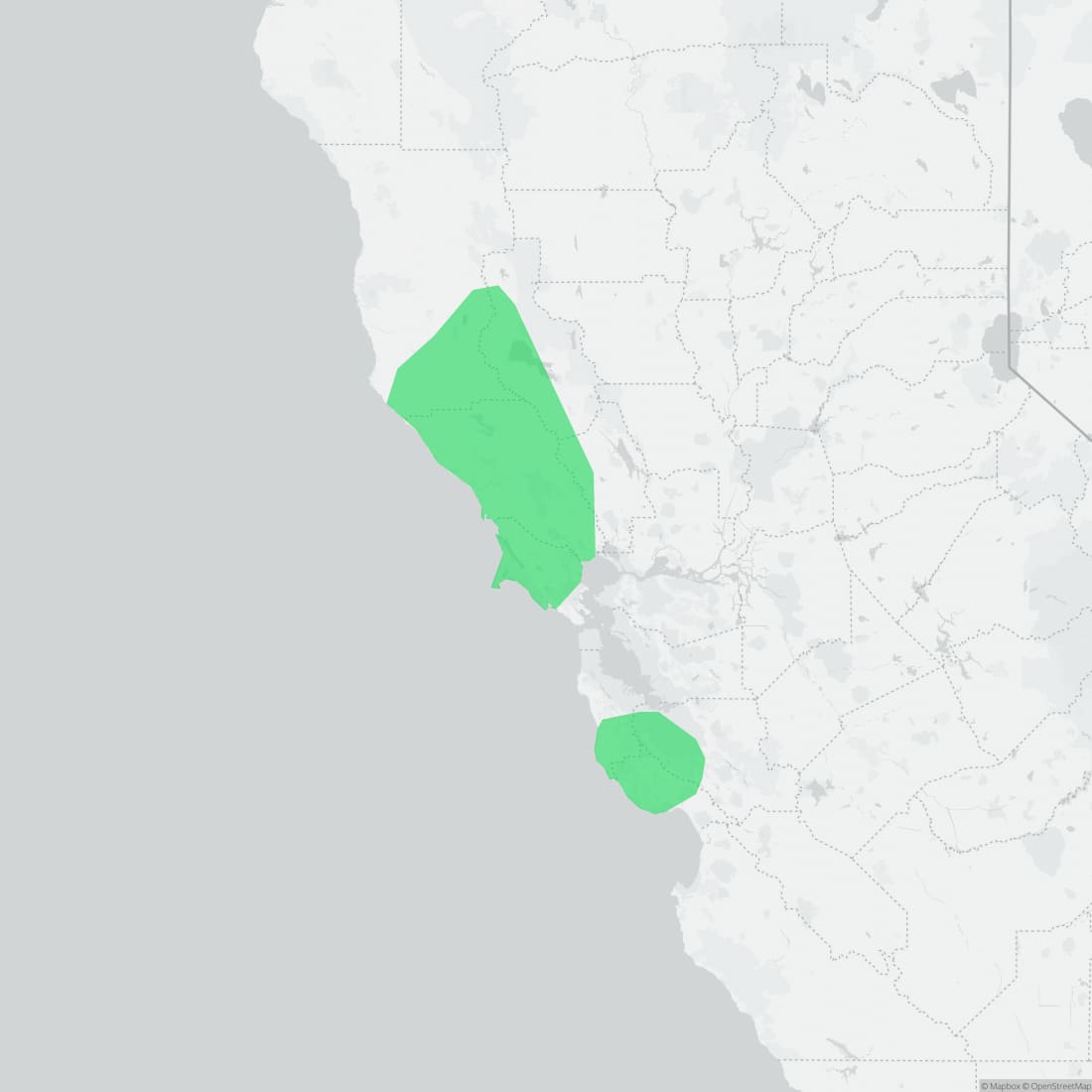 Range map for California Giant Salamander
