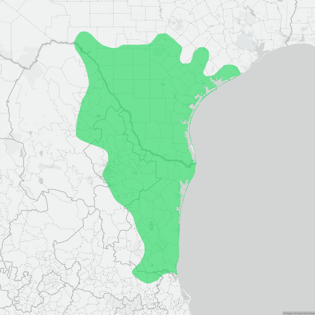 Range map for Texas Tortoise