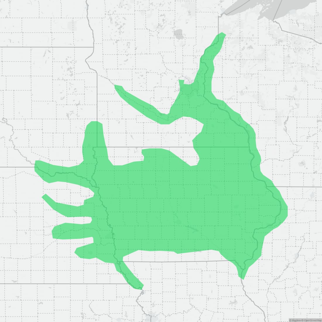 Range map for Western Foxsnake