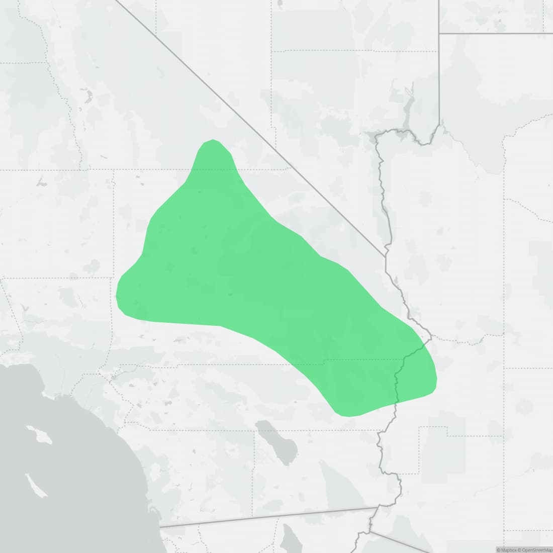 Range map for Mojave Fringe-toed Lizard