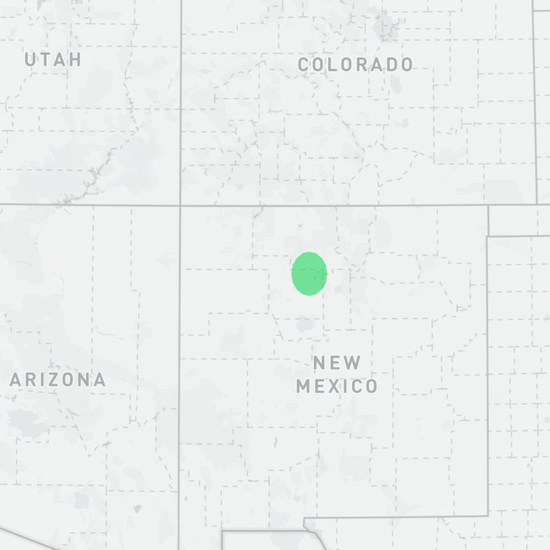 Range map for Jemez Mountains Salamander